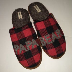 Buffalo Plaid PAPA BEAR Slippers